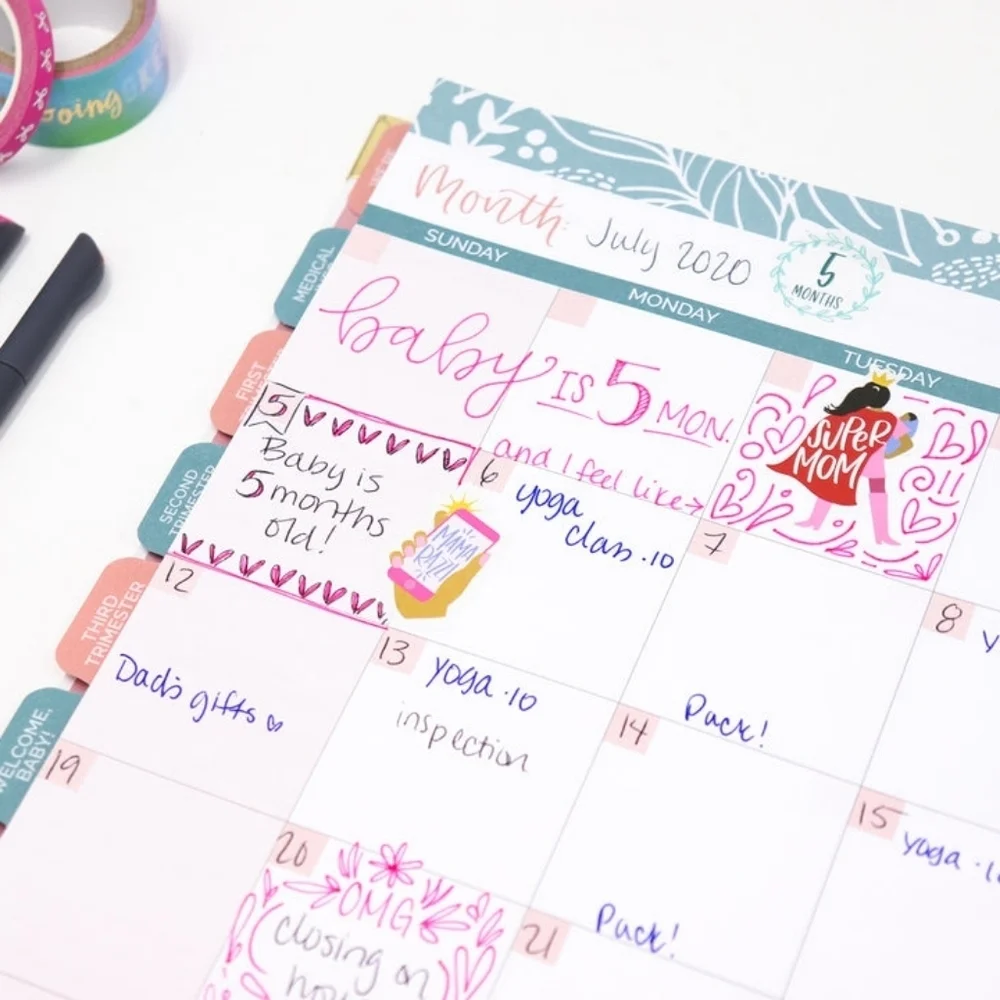 NWT Bloom Pregnancy & Baby's First Year Planner & Calendar, Planning for Joy